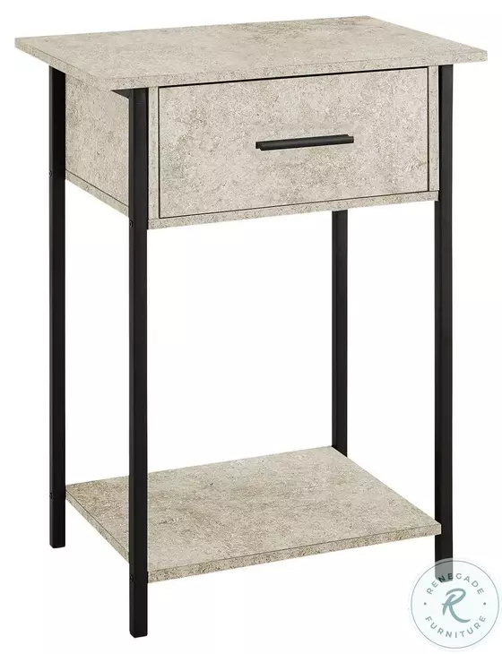 3818 Cream and Black Accent Table
