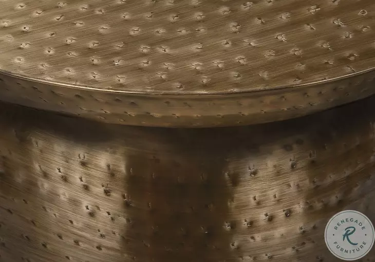 3915 Antique Copper Accent Table