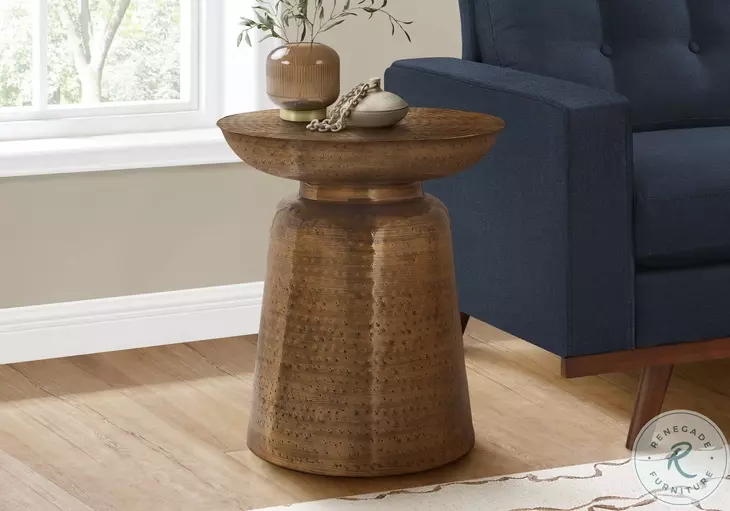 3915 Antique Copper Accent Table