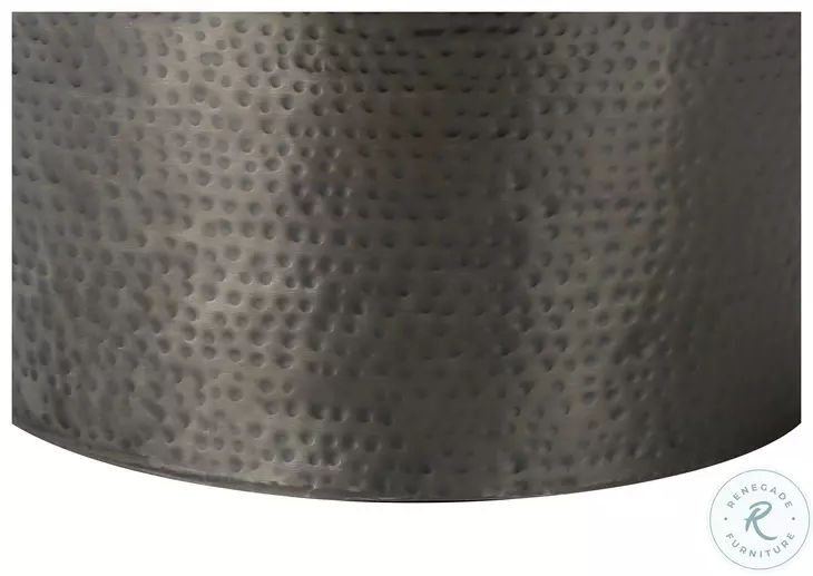 3924 Silver And Gray Accent Table