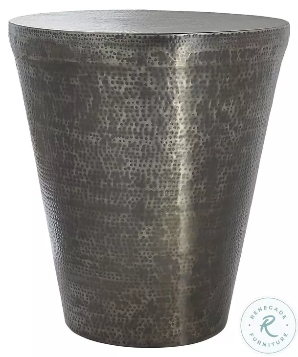 3924 Silver And Gray Accent Table