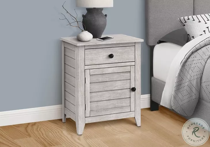 3950 Washed Gray 1 Drawer Accent Table