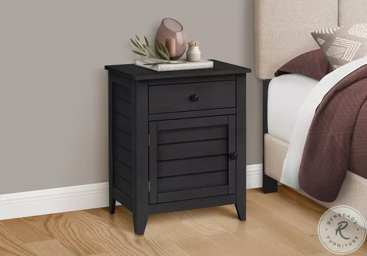 3951 Black 1 Drawer Accent Table