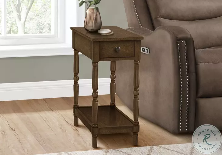 3957 Espresso 1 Drawer Accent Table