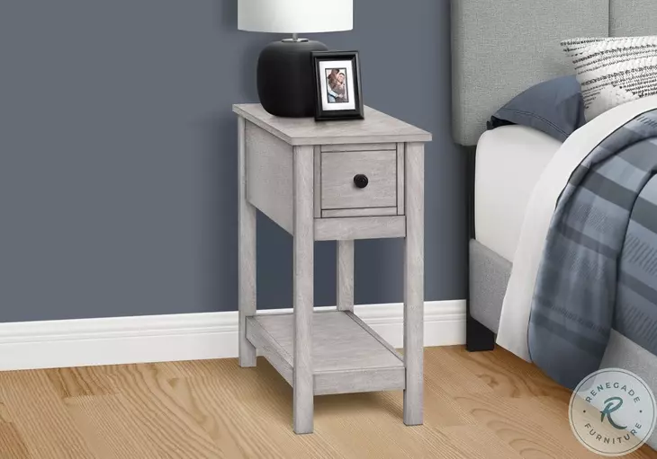 3963 Washed Gray 1 Drawer Accent Table