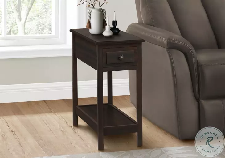 3990 Walnut 1 Drawer Accent Table