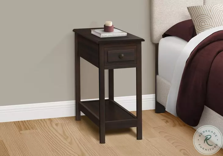 3990 Walnut 1 Drawer Accent Table