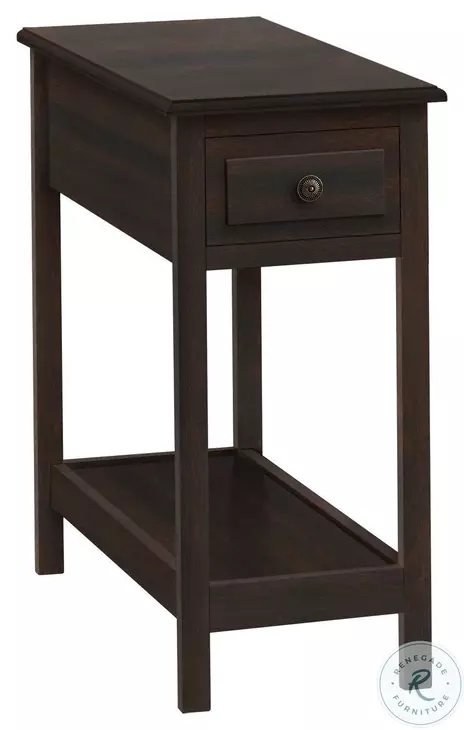 3990 Walnut 1 Drawer Accent Table
