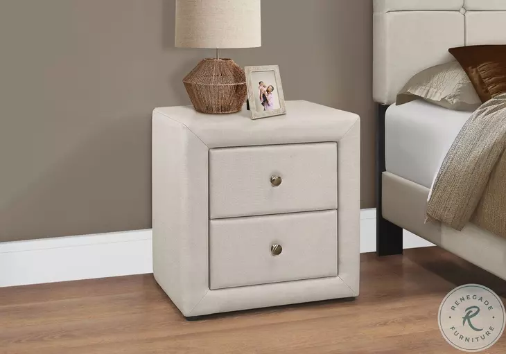 5605 Beige 21" Nightstand