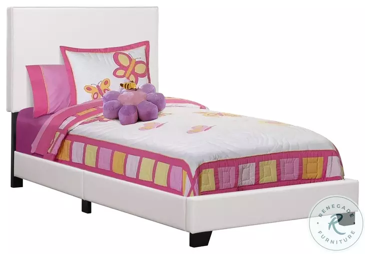 Twin White Panel Bed