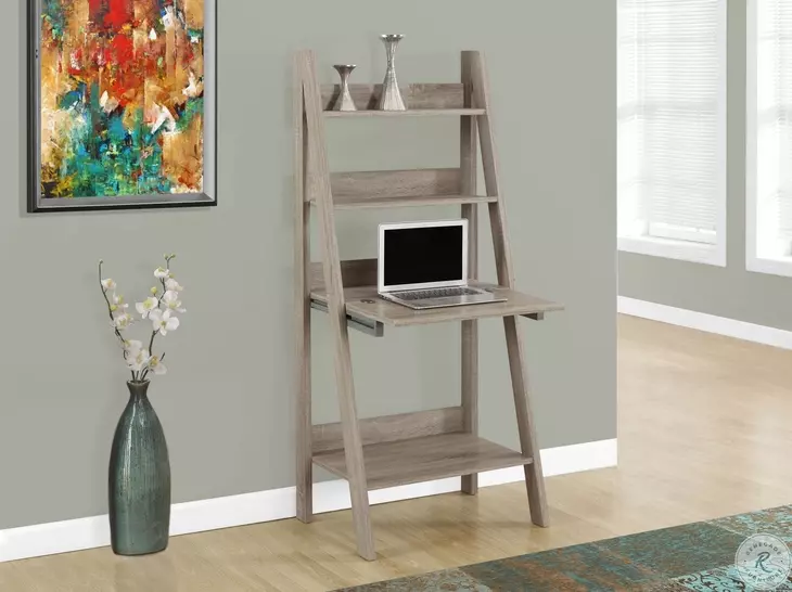 Dark Taupe 61" Computer Desk