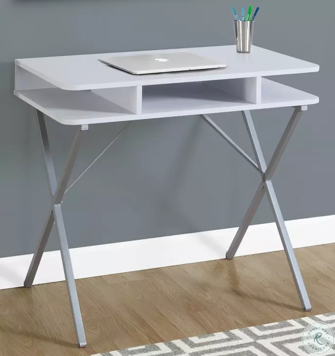 White Top 31" Computer Desk