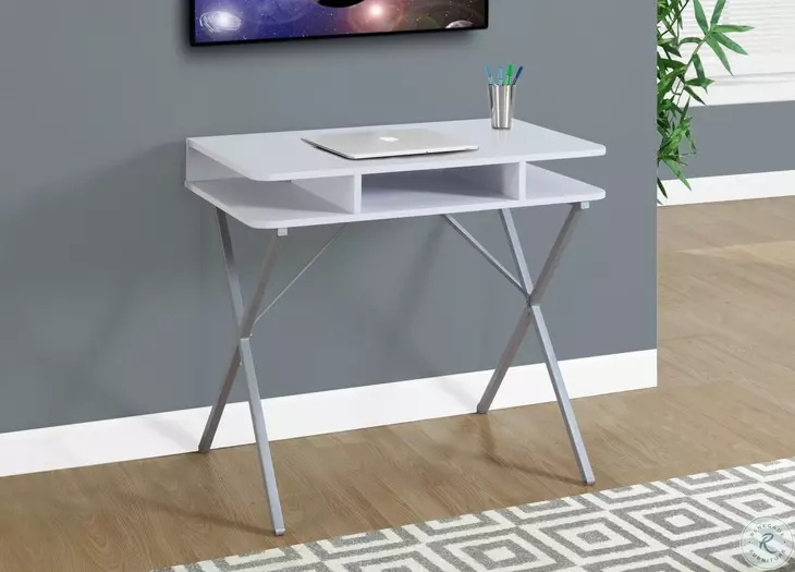 White Top 31" Computer Desk