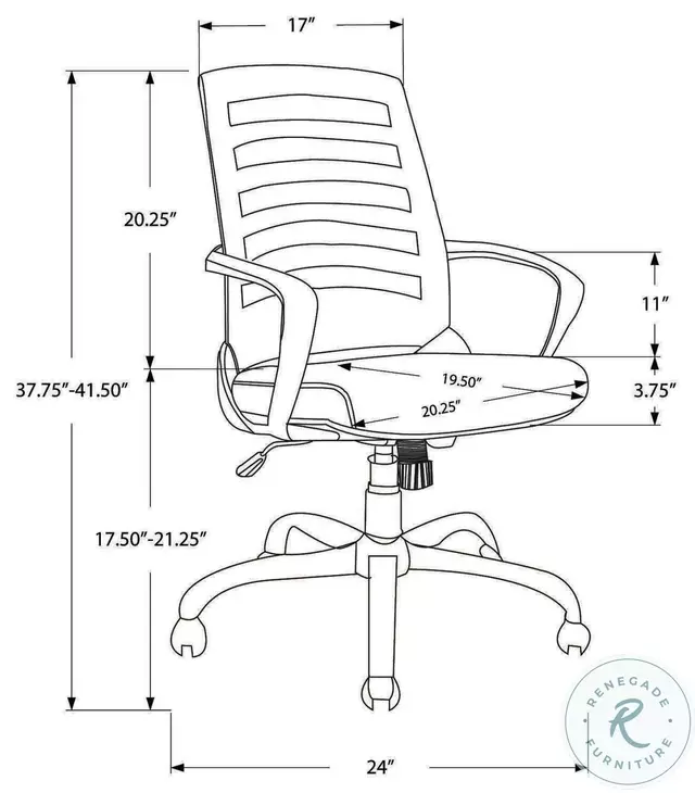 7224 Black Office Chair