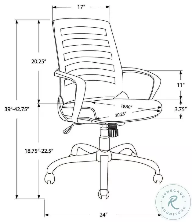 7225 Gray Office Chair