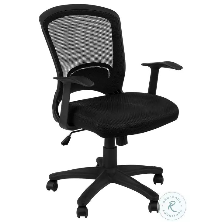 Black Mesh Mid-Back Office Chair