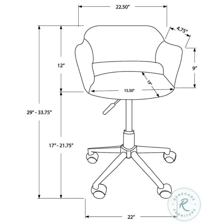 Black and Chrome Metal Swivel Office Chair