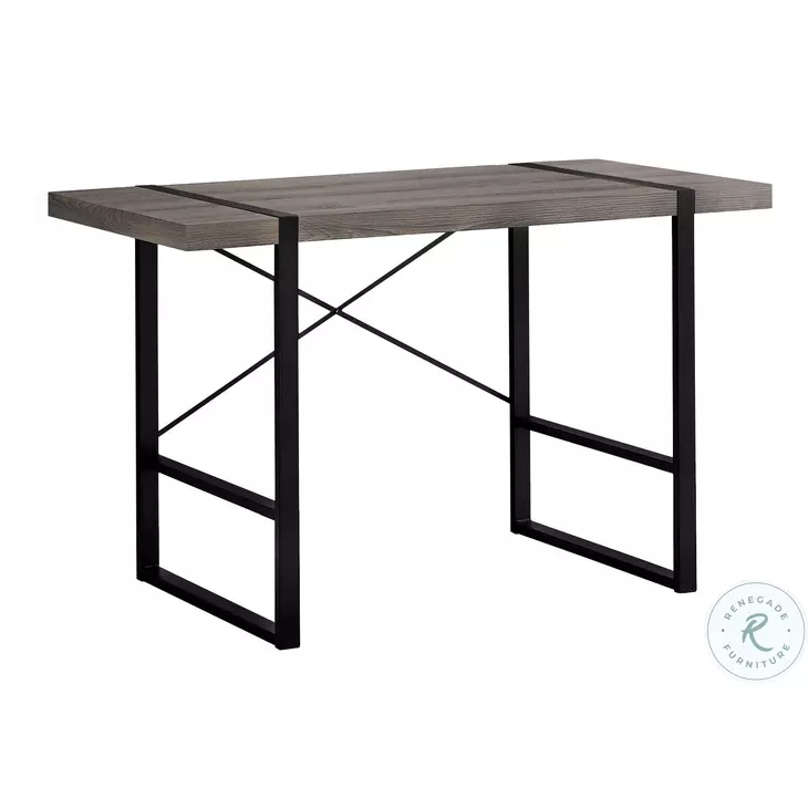 7310 Dark Taupe And Black 48" Computer Desk