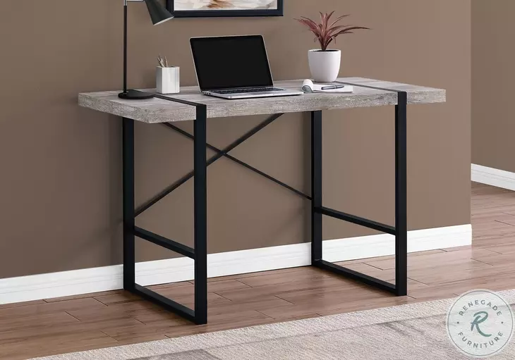 7315 Taupe And Black 48" Computer Desk