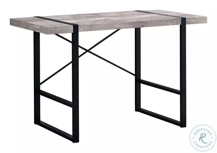 7315 Taupe And Black 48" Computer Desk
