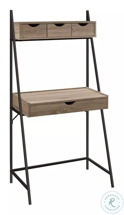 7332 Dark Taupe And Black 32" Ladder Desk