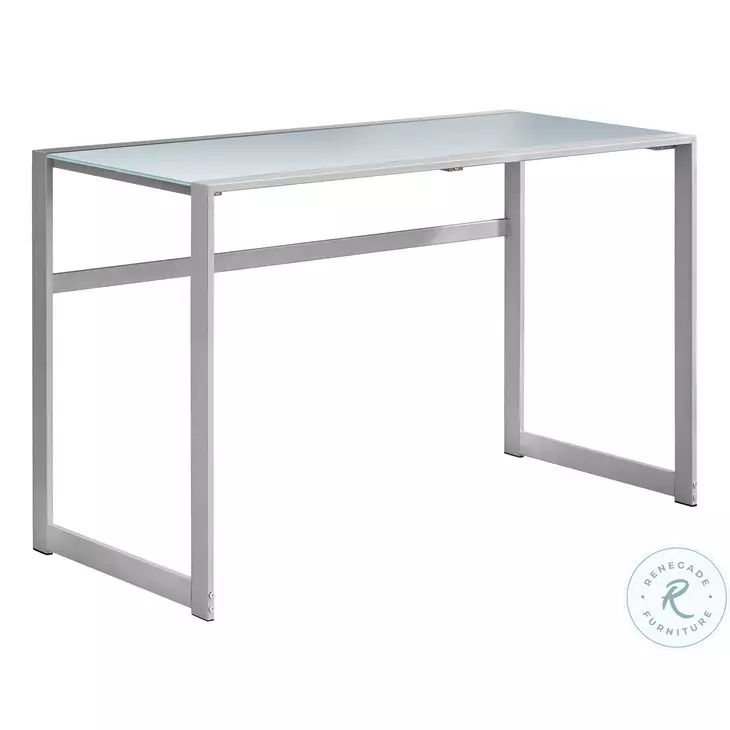 Silver Metal 48" Computer Desk