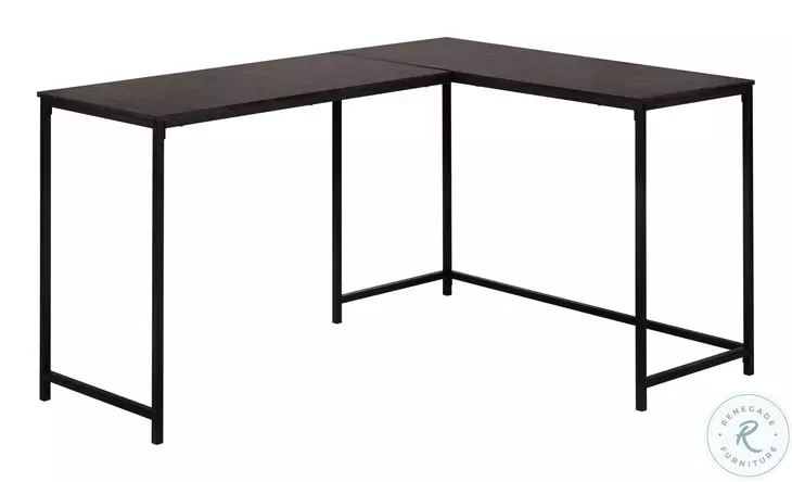 7390 Espresso And Black 58" Computer Desk