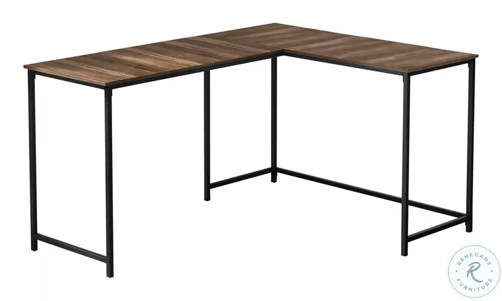 7391 Brown And Black 58" Computer Desk