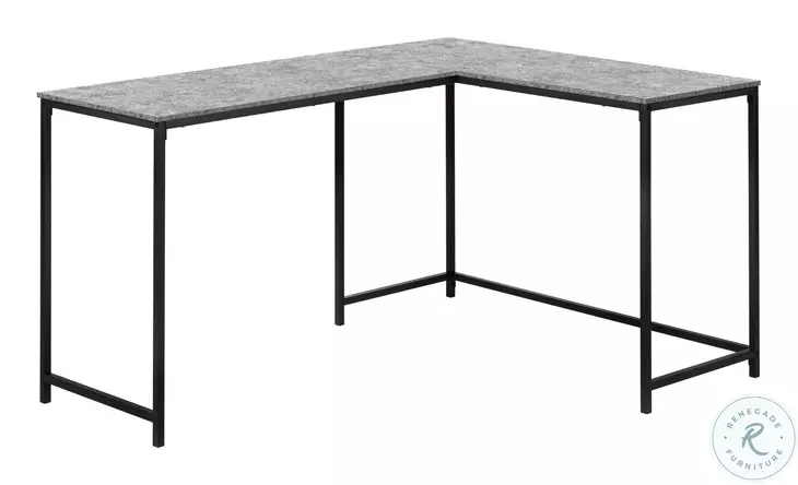 7392 Grey And Black 58" Computer Desk