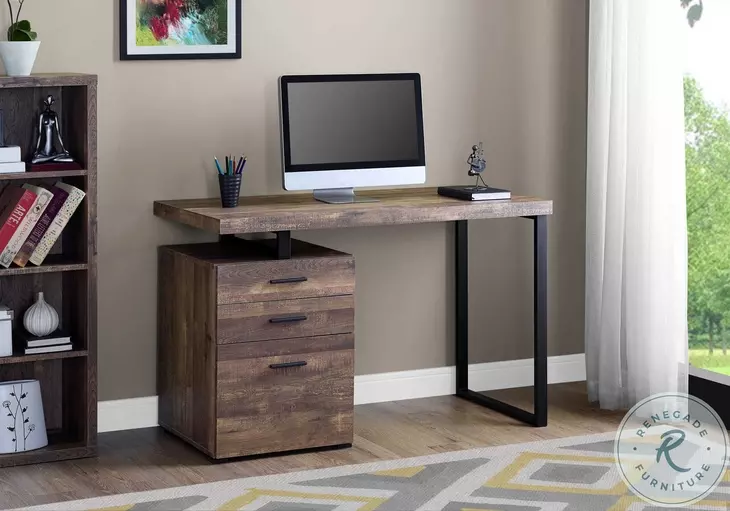Brown Wood 48" Computer Desk