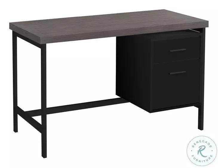 7437 Black And Grey 48" Computer Desk
