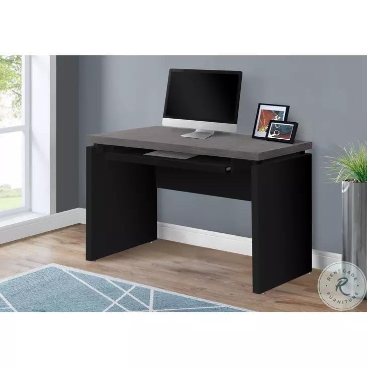 7439 Black And Grey 48" Computer Desk