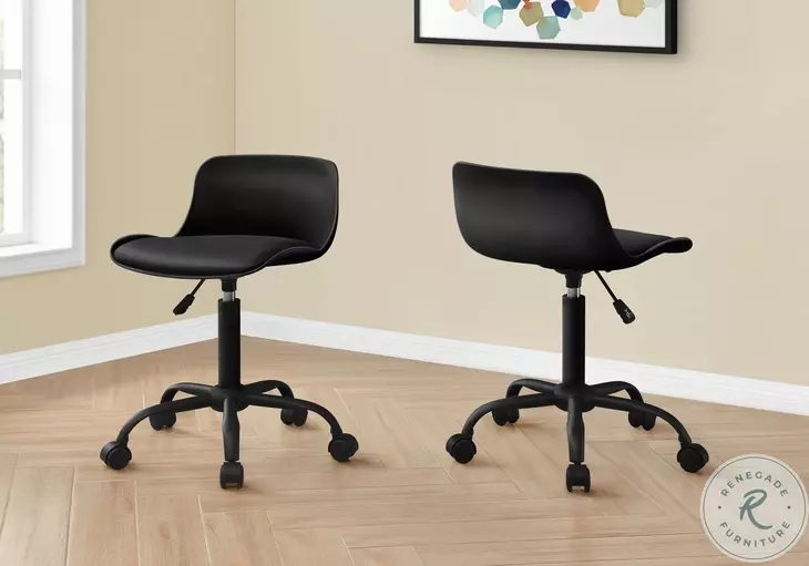 7464 Black Swivel Adjustable Office Chair