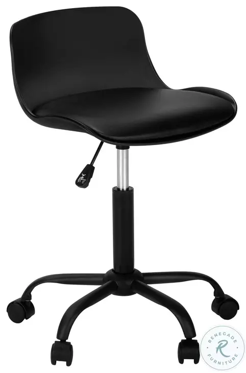 7464 Black Swivel Adjustable Office Chair From Monarch | Coleman