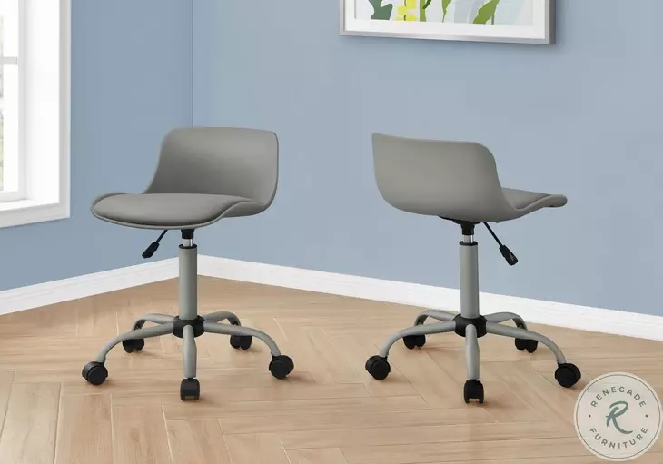 7465 Grey Swivel Adjustable Office Chair