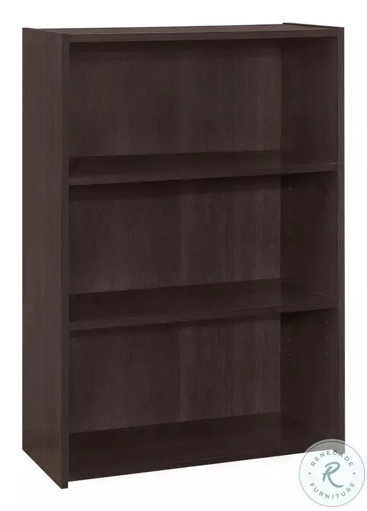 7476 Espresso 3 Shelves 36" Bookcase