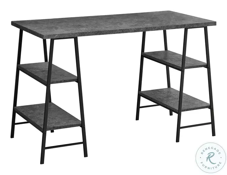 7526 Grey And Black 48" Computer Desk