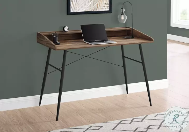 7538 Brown And Black 48" Computer Desk