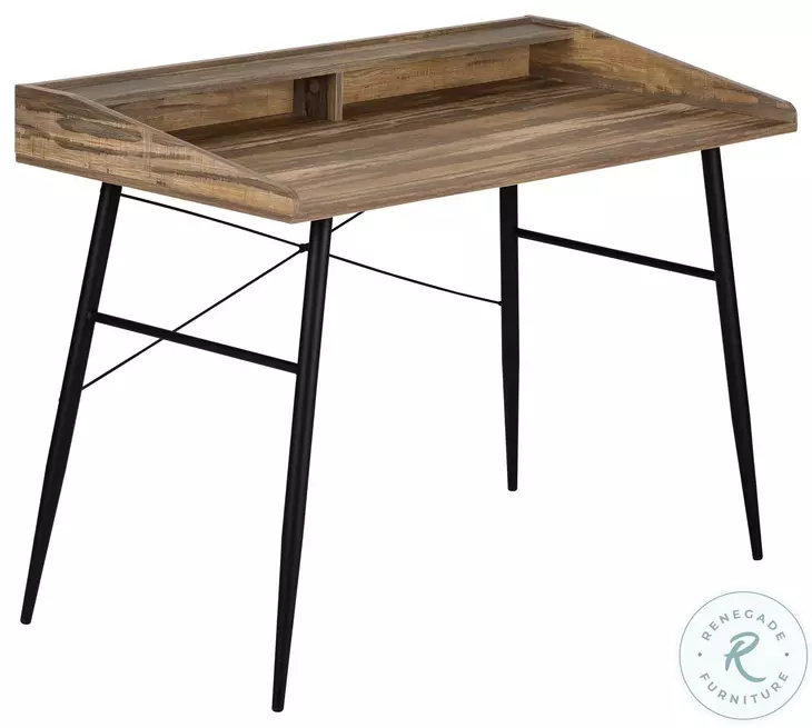 7538 Brown And Black 48" Computer Desk