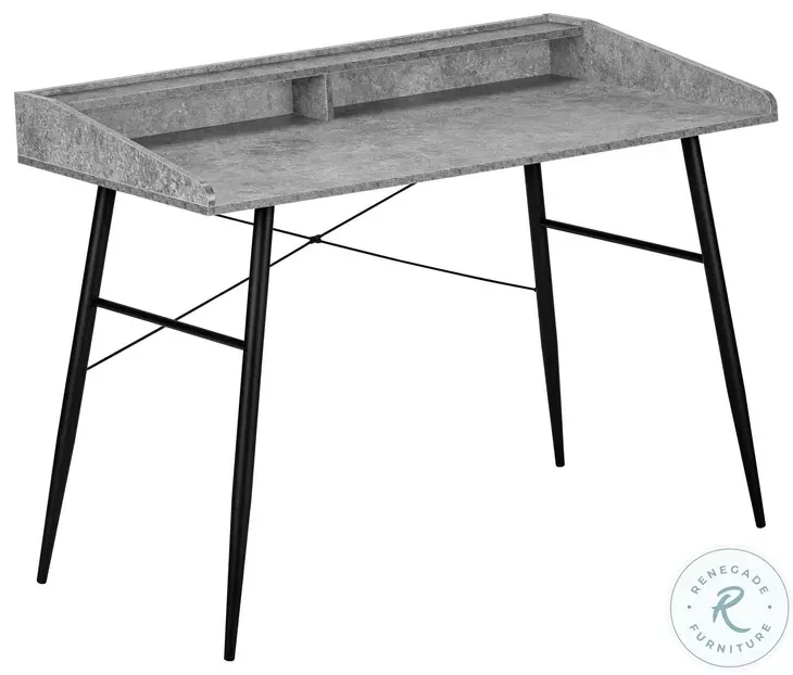 7540 Grey And Black 48" Computer Desk