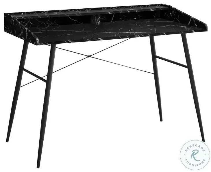 7542 Black 48" Computer Desk With Storage Hutch