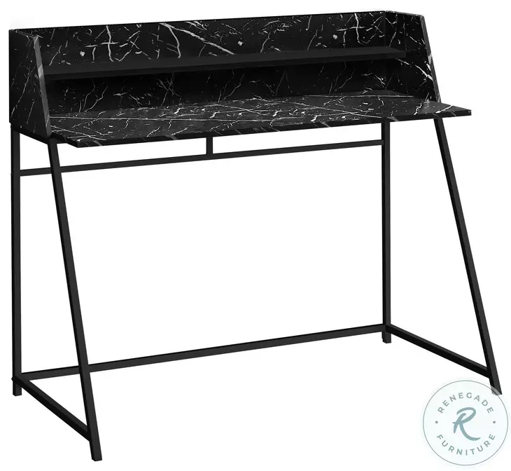 7544 Black 48" Computer Desk With Hutch