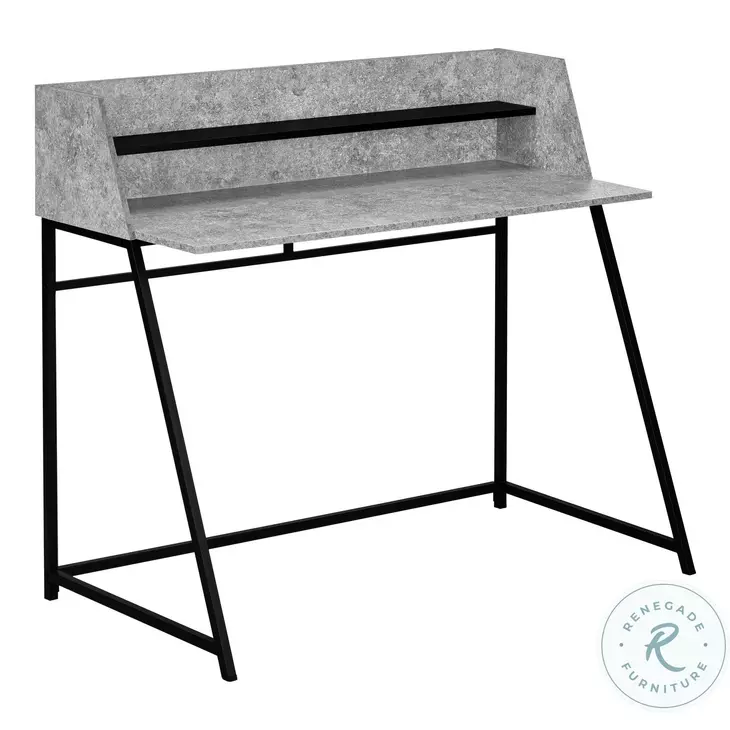 7550 Grey And Black 48" Computer Desk