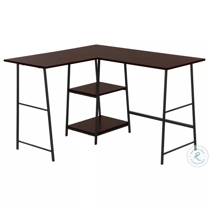 7590 Espresso and Black 48" Computer Desk