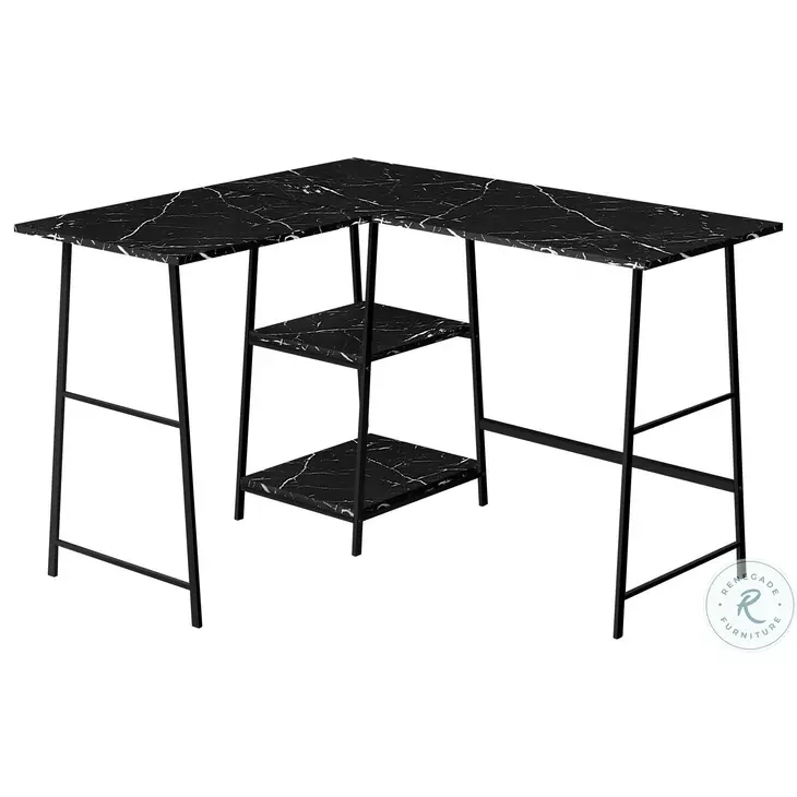 7594 Black Marble 48" Computer Desk