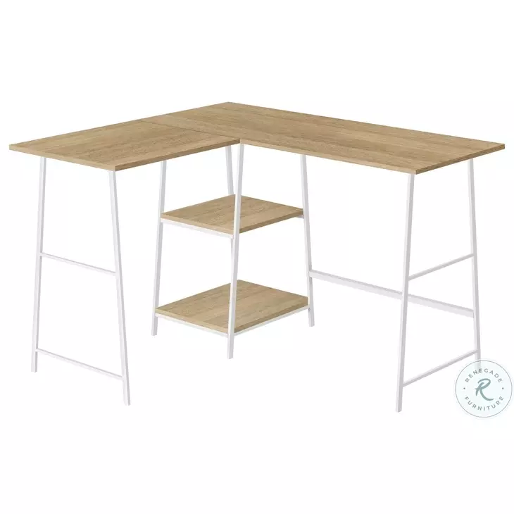 7597 Natural and White Marble 48" Computer Desk