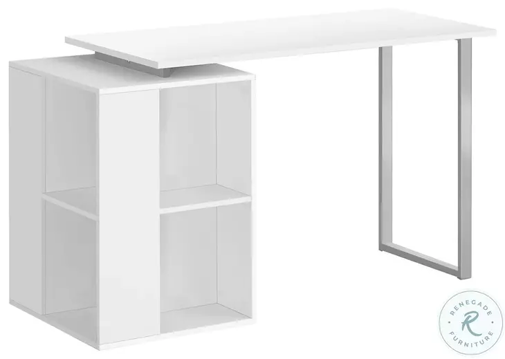 7600 Smooth White 55" Computer Desk