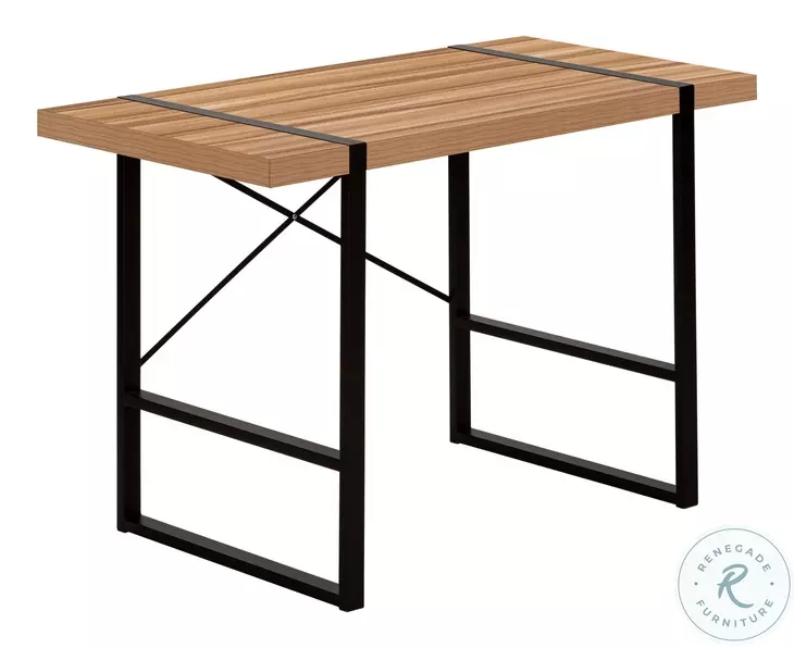 7657 Brown And Black 48" Computer Desk