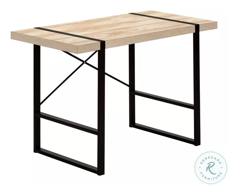 7658 Natural And Black 48" Computer Desk