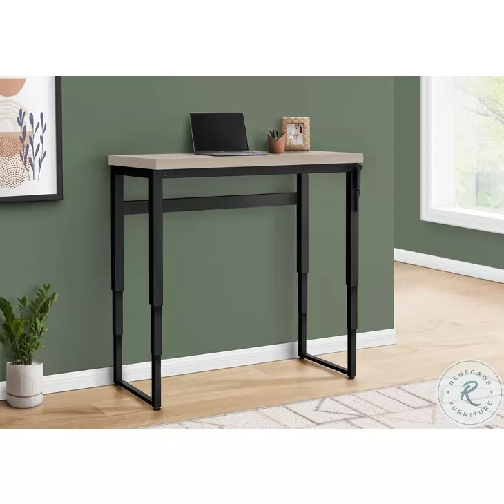 7679 Taupe 48" Adjustable Computer Desk